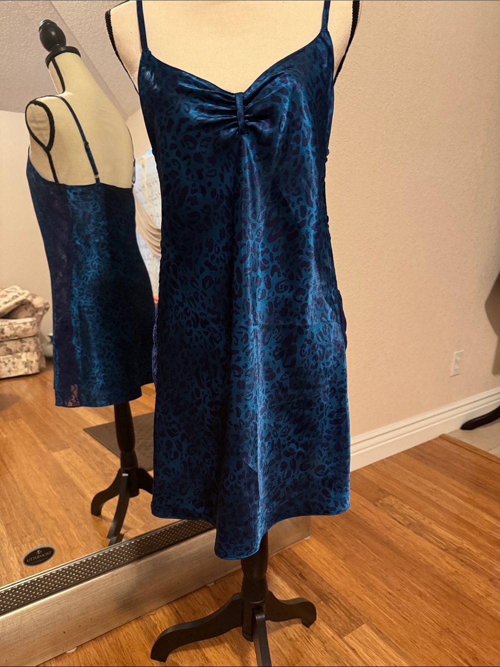 Morgan Taylor Deep Teal Leopard-Print Lingerie